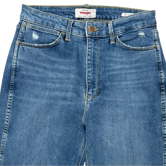 Wrangler High Rise Vintage Taper Jeans Medium Wash Size 10 Western Style - Picture 6 of 12